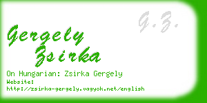 gergely zsirka business card